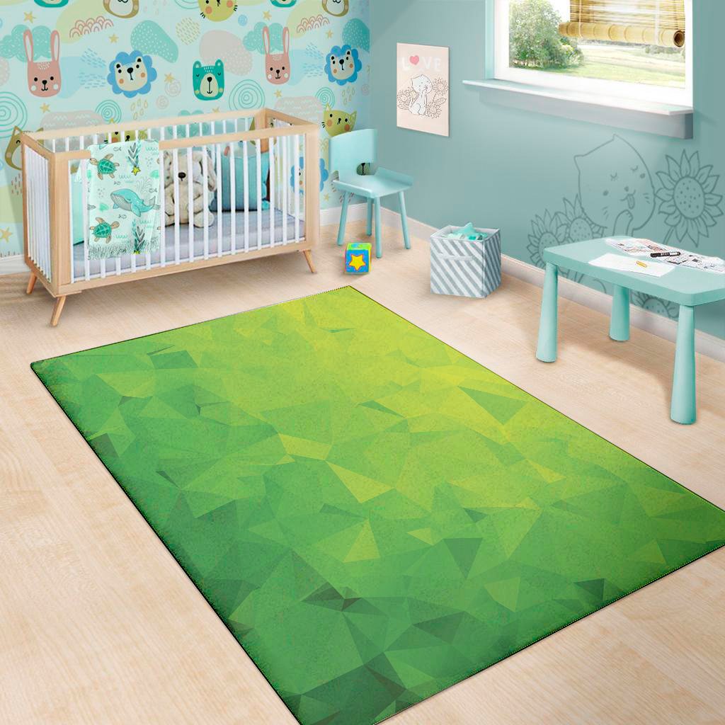 Lime Green Polygonal Geometric Print Area Rug Floor Decor lime green polygonal geometric print area rug floor decor 3782