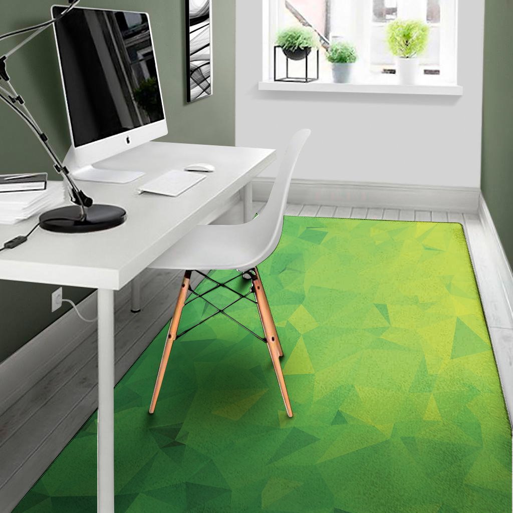 Lime Green Polygonal Geometric Print Area Rug Floor Decor lime green polygonal geometric print area rug floor decor 6432