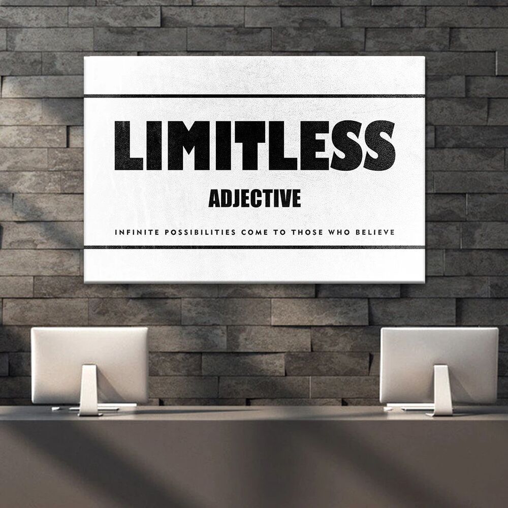limitless motivational positive canvas print wall art decor 7580