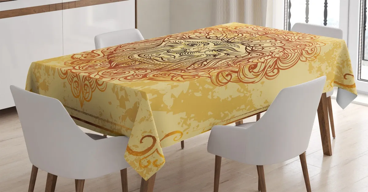 lion zodiac astrology 3d printed tablecloth table decor 2573