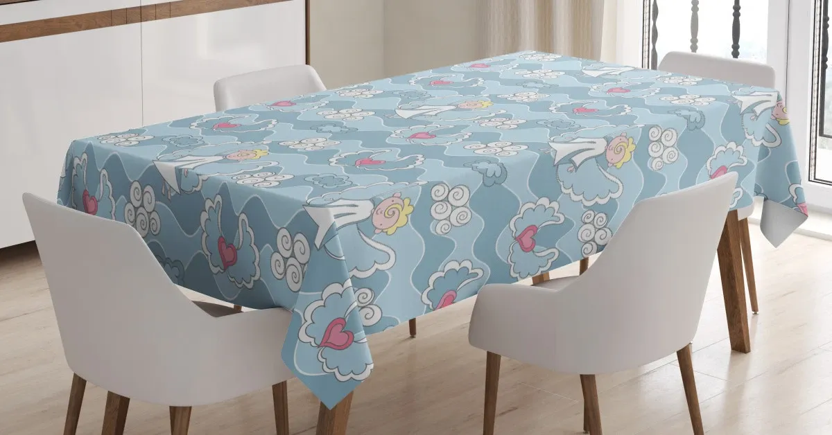 little boy in the sky 3d printed tablecloth table decor 8877