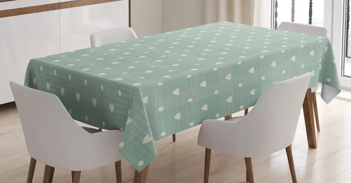 little hearts polka dots 3d printed tablecloth table decor 5068