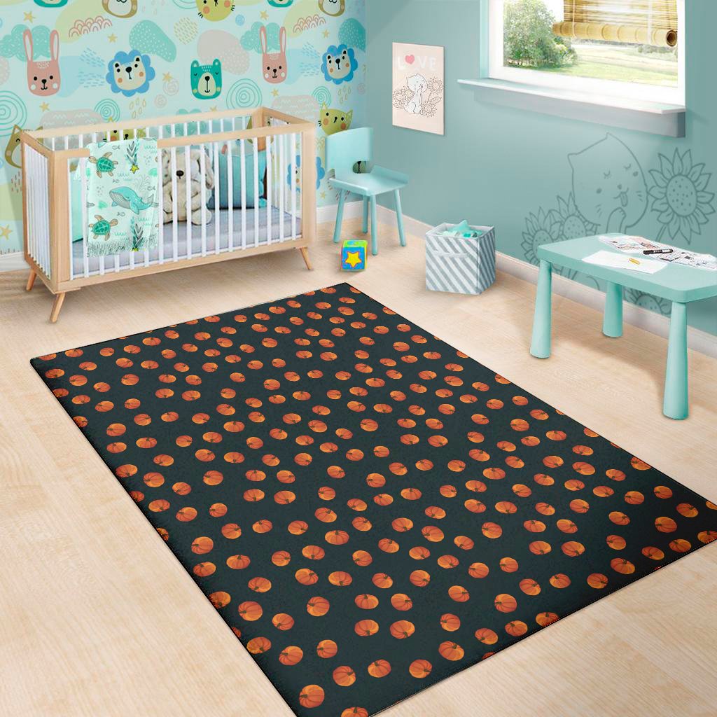 little pumpkin pattern print area rug floor decor 1767