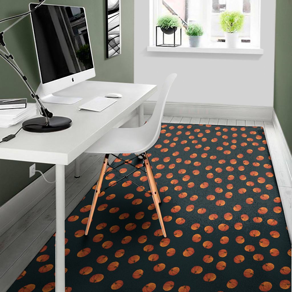 little pumpkin pattern print area rug floor decor 4351