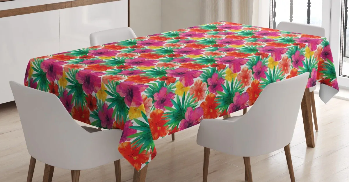 Lively Tropical Forest 3D Printed Tablecloth Table Decor lively tropical forest 3d printed tablecloth table decor 2592