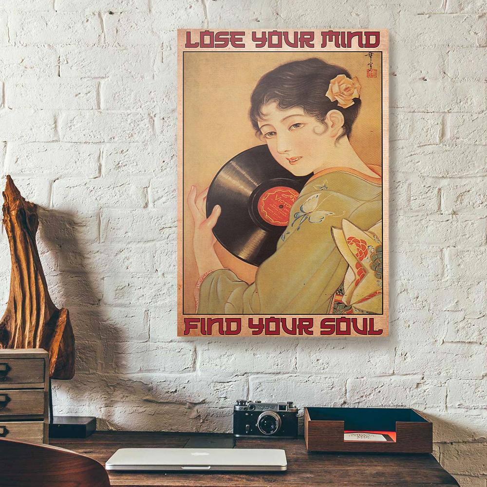 Lose My Mind Find My Soul Vinyl Japan Canvas Prints - Wall Art Decor lose my mind find my soul vinyl japan canvas prints wall art decor 2168