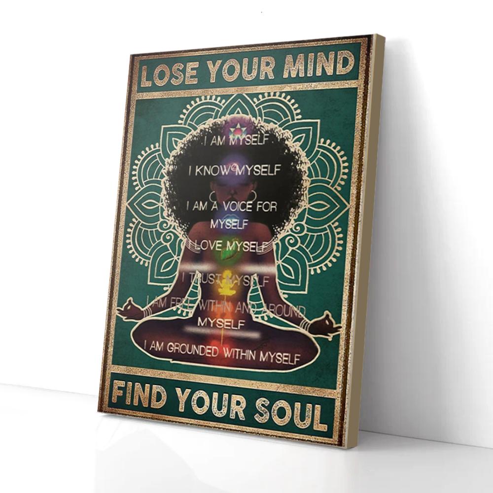 lose your mind find your soul yoga canvas prints wall art decor 5762