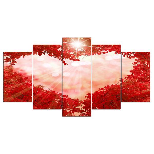 love 01 abstract 5 panel canvas art wall decor 3296