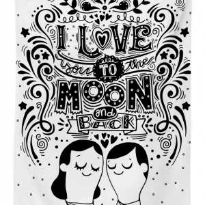 love bugs hugging 3d printed tablecloth table decor 4984