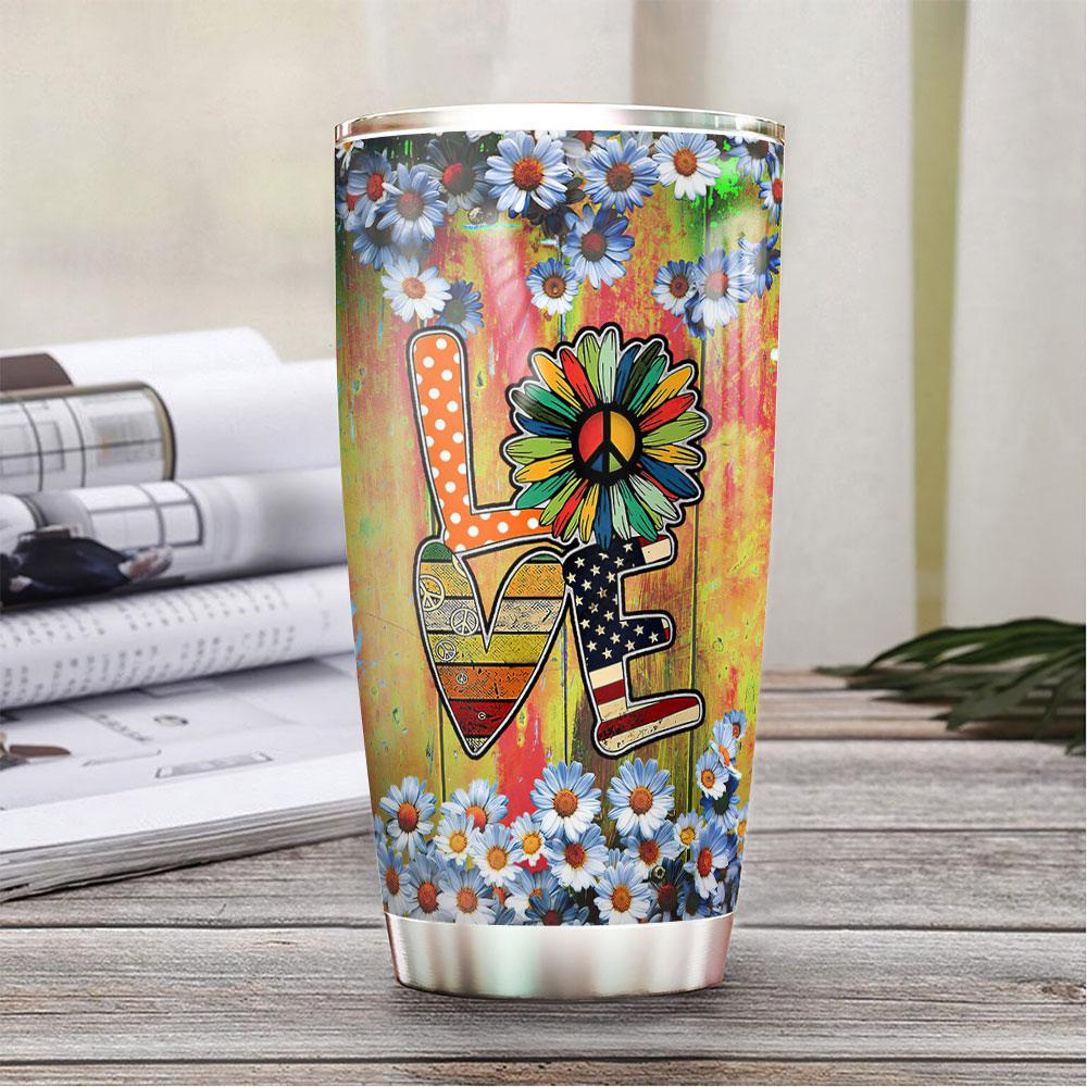 love hippie personalized stainless steel tumbler 8999