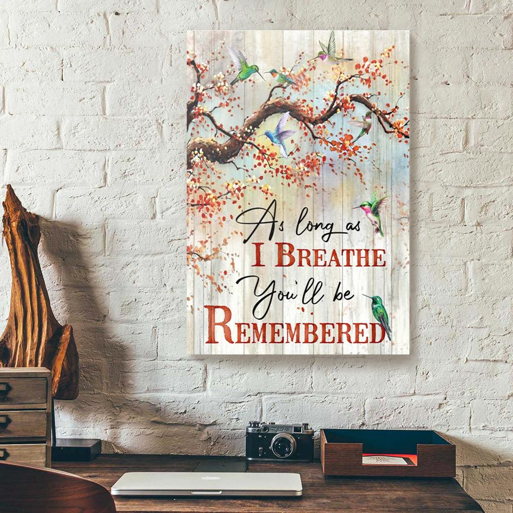 love in heaven hummingbird red flower canvas prints wall art decor 3003