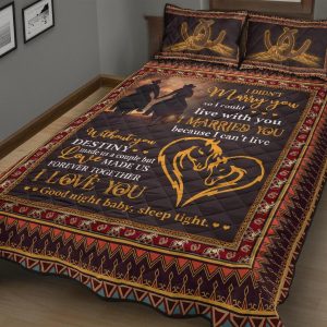 love made us together forever valentine wedding anniversary gift for horse lovers bedding sets 1376