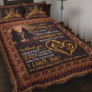 love made us together forever valentine wedding anniversary gift for horse lovers bedding sets 7342
