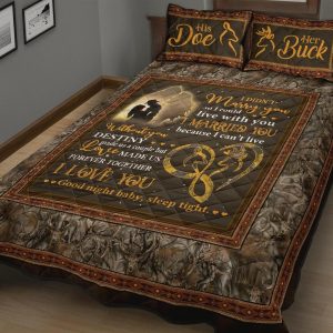 love made us together forever ver4 native pattern deer hunting valentine gifts wedding anniversary gift quilt bedding set 1043