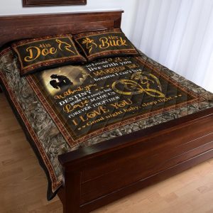 love made us together forever ver4 native pattern deer hunting valentine gifts wedding anniversary gift quilt bedding set 7294