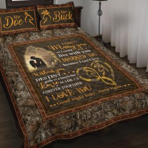 love made us together forever ver4 native pattern deer hunting valentine gifts wedding anniversary gift quilt bedding set 8050
