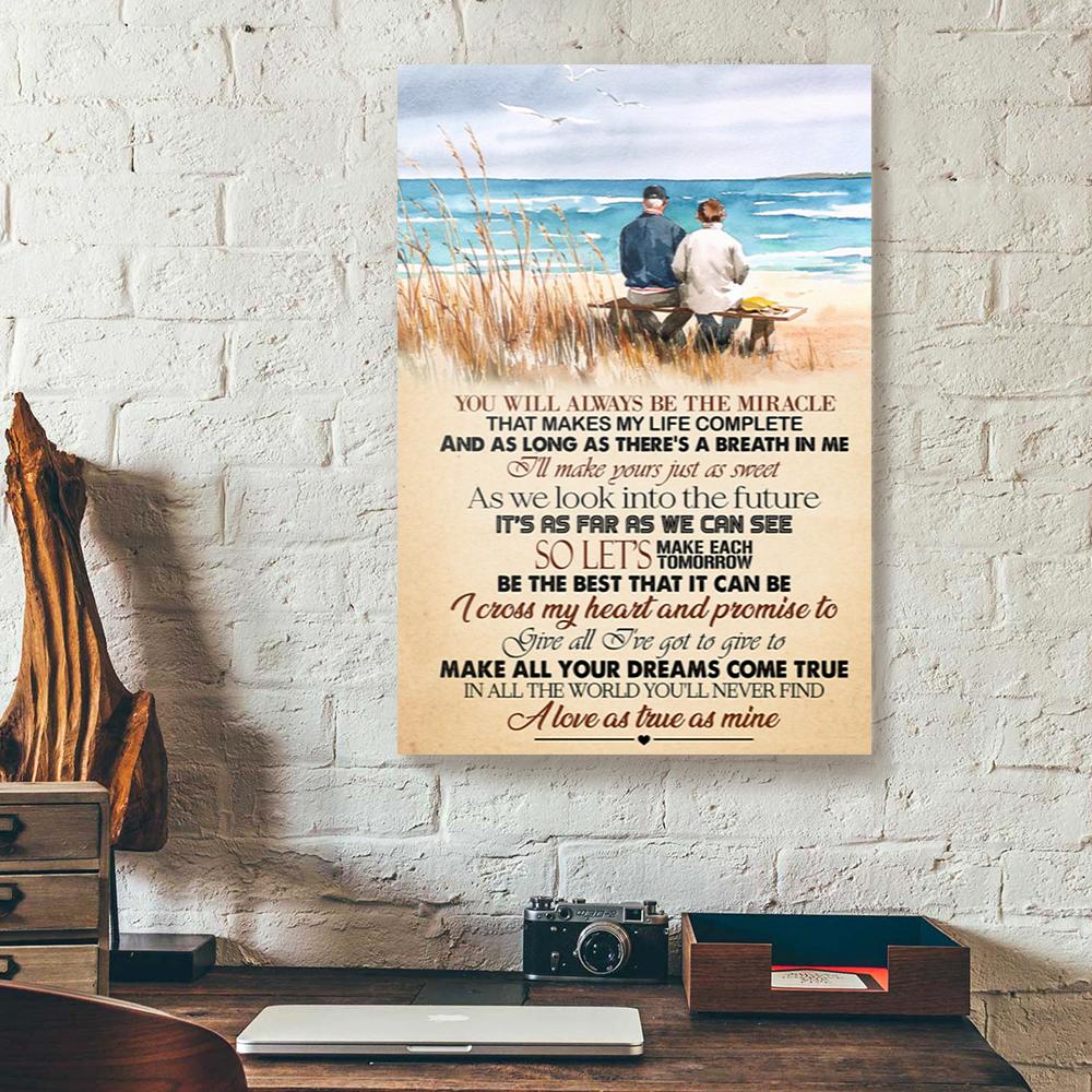 love on beach canvas prints wall art decor 3243