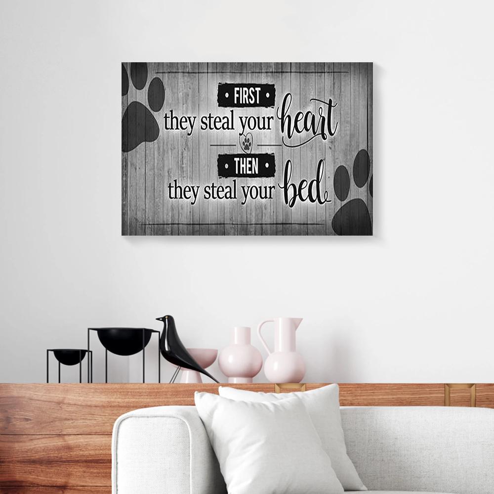 love pet canvas prints wall art decor 8083