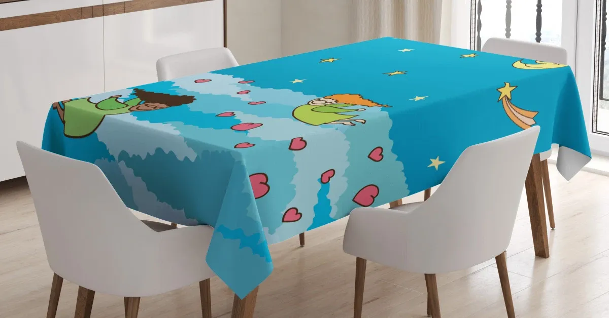 love star night cartoon 3d printed tablecloth table decor 7391