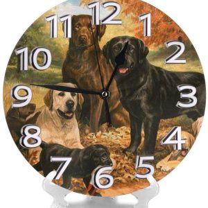 lovely labrador retriever dog art decorative wall clock 2095