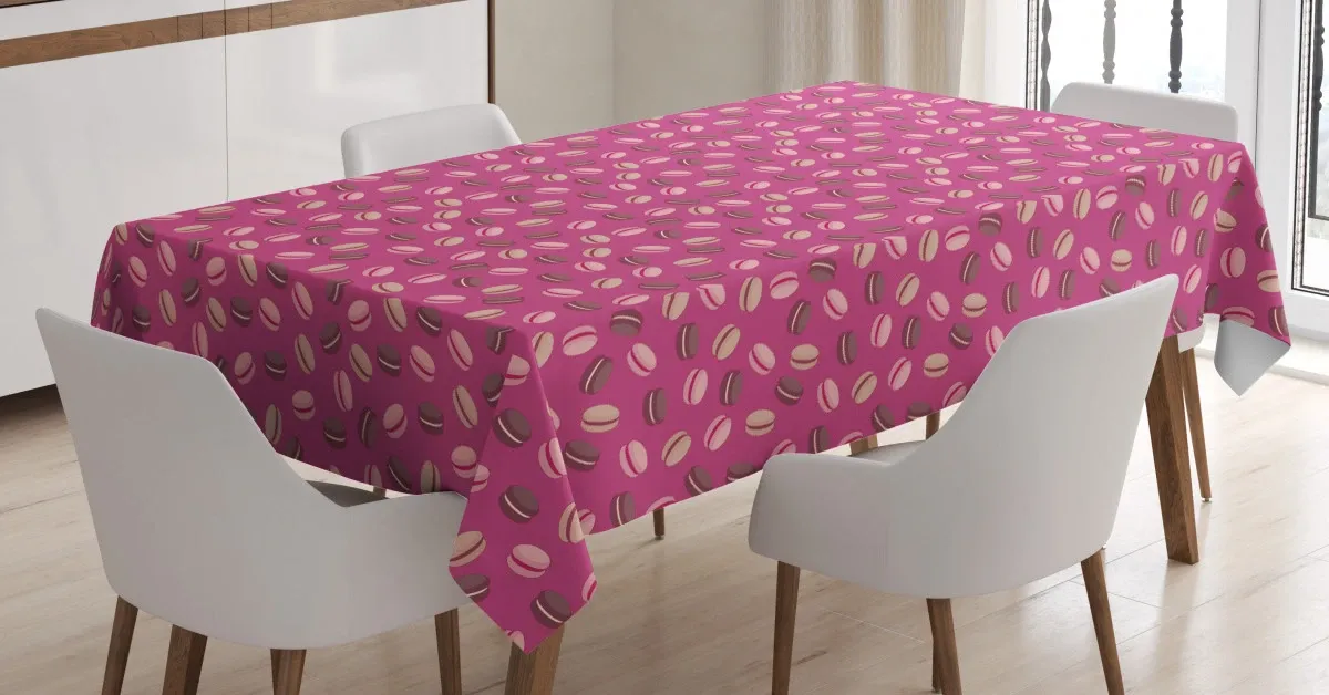 macaroons with cream graphic 3d printed tablecloth table decor 3294
