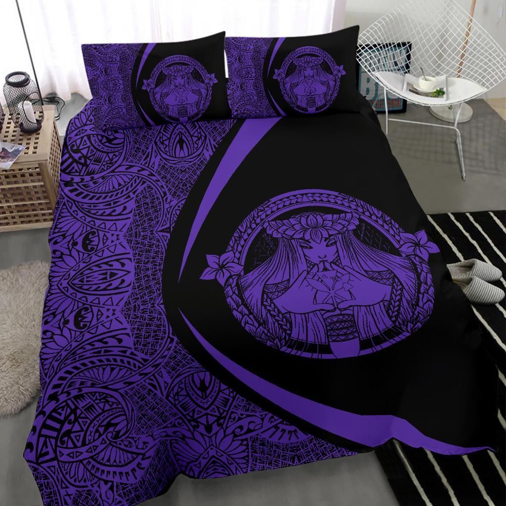 madame pele kanaka plumeria polynesian circle style duvet cover bedding set 2279