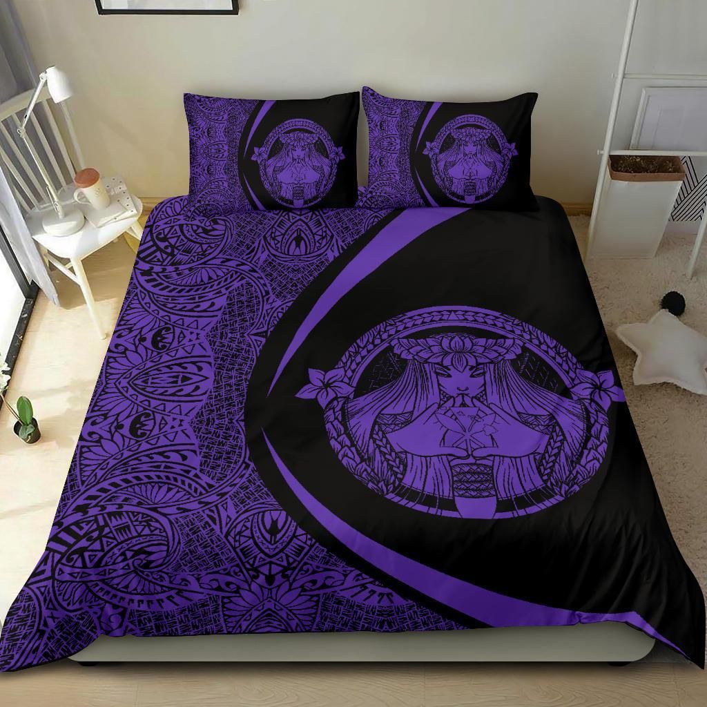 madame pele kanaka plumeria polynesian circle style duvet cover bedding set 7291