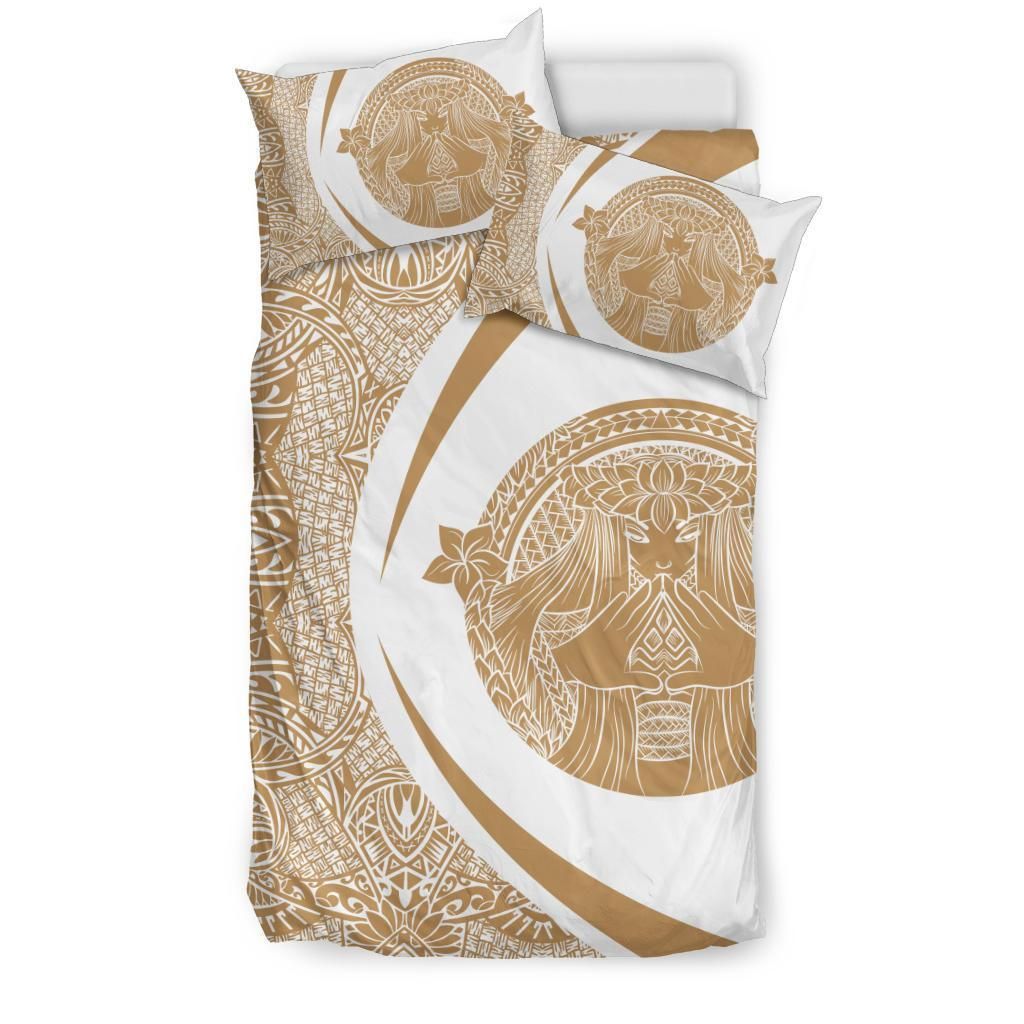 Madame Pele Plumeria Polynesian Circle Style Gold And White Duvet Cover Bedding Set madame pele plumeria polynesian circle style gold and white duvet cover bedding set 4781
