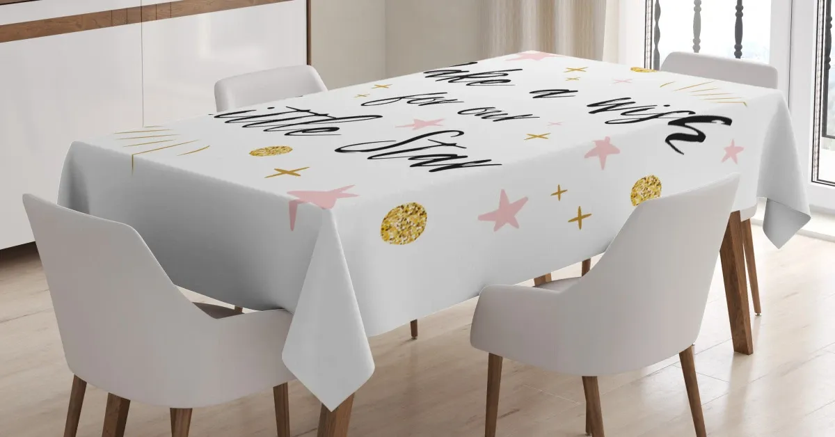 make a wish for little star 3d printed tablecloth table decor 1158