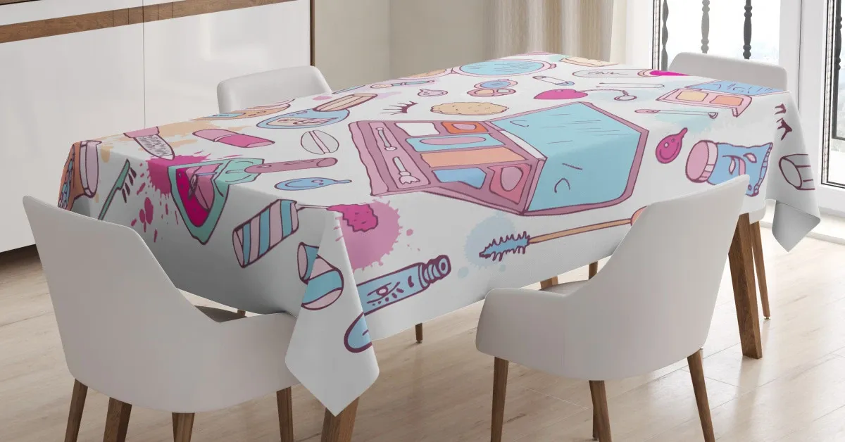 makeup cosmetics glamor 3d printed tablecloth table decor 2140