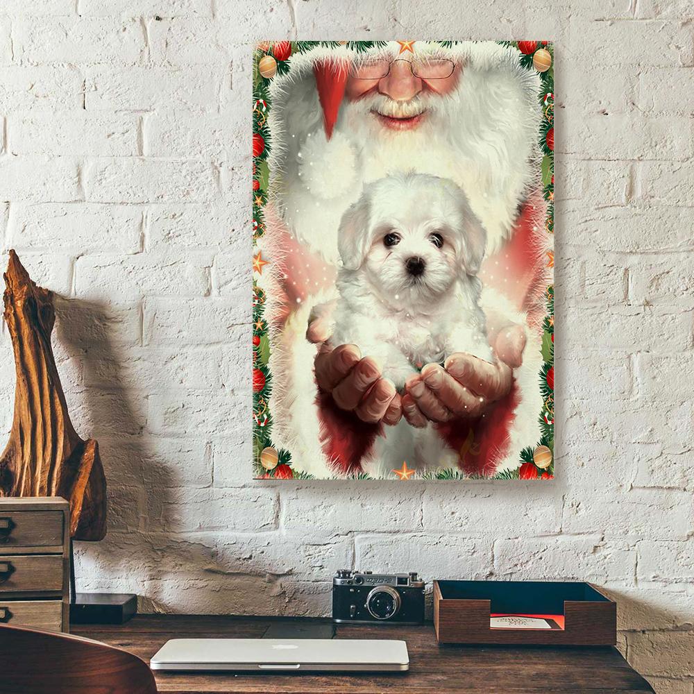 Maltese Amazing Gift From Santa Christmas Canvas Prints - Wall Art Decor maltese amazing gift from santa christmas canvas prints wall art decor 6470