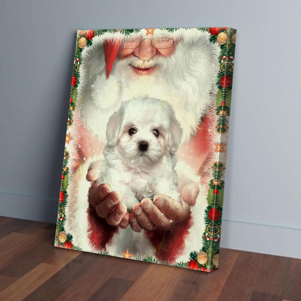 Maltese Amazing Gift From Santa Christmas Canvas Prints - Wall Art Decor maltese amazing gift from santa christmas canvas prints wall art decor 7159