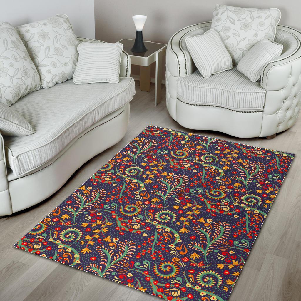 mandala floral bohemian pattern print area rug floor decor 1014