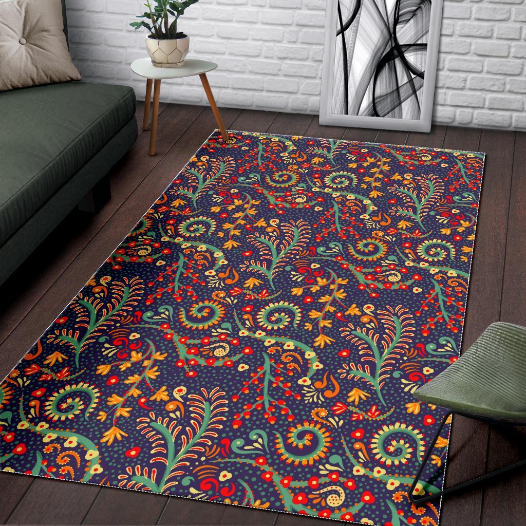 mandala floral bohemian pattern print area rug floor decor 4239