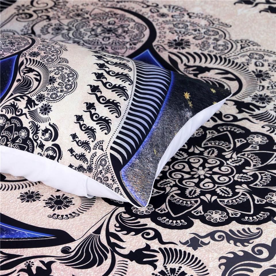 mandala flowers unicorn bedding set bedroom decor 6909