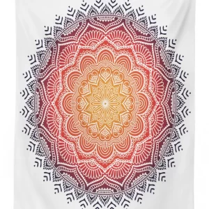 mandala orient heart 3d printed tablecloth table decor 1477