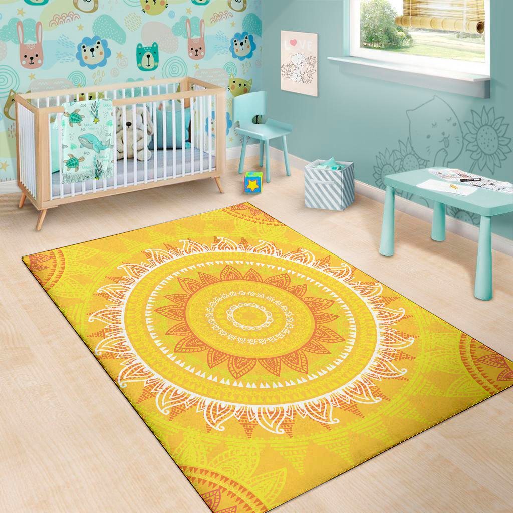 mandala sun print area rug floor decor 3939