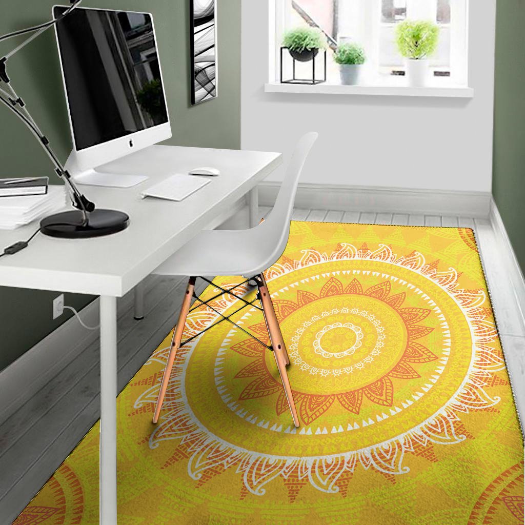 mandala sun print area rug floor decor 8823
