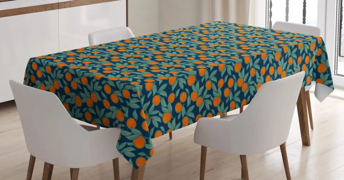 mandarin branches 3d printed tablecloth table decor 5065
