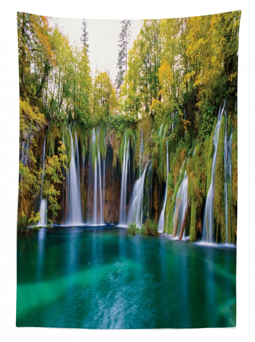 Many Small Waterfalls Photo 3D Printed Tablecloth Table Decor many small waterfalls photo 3d printed tablecloth table decor 5907