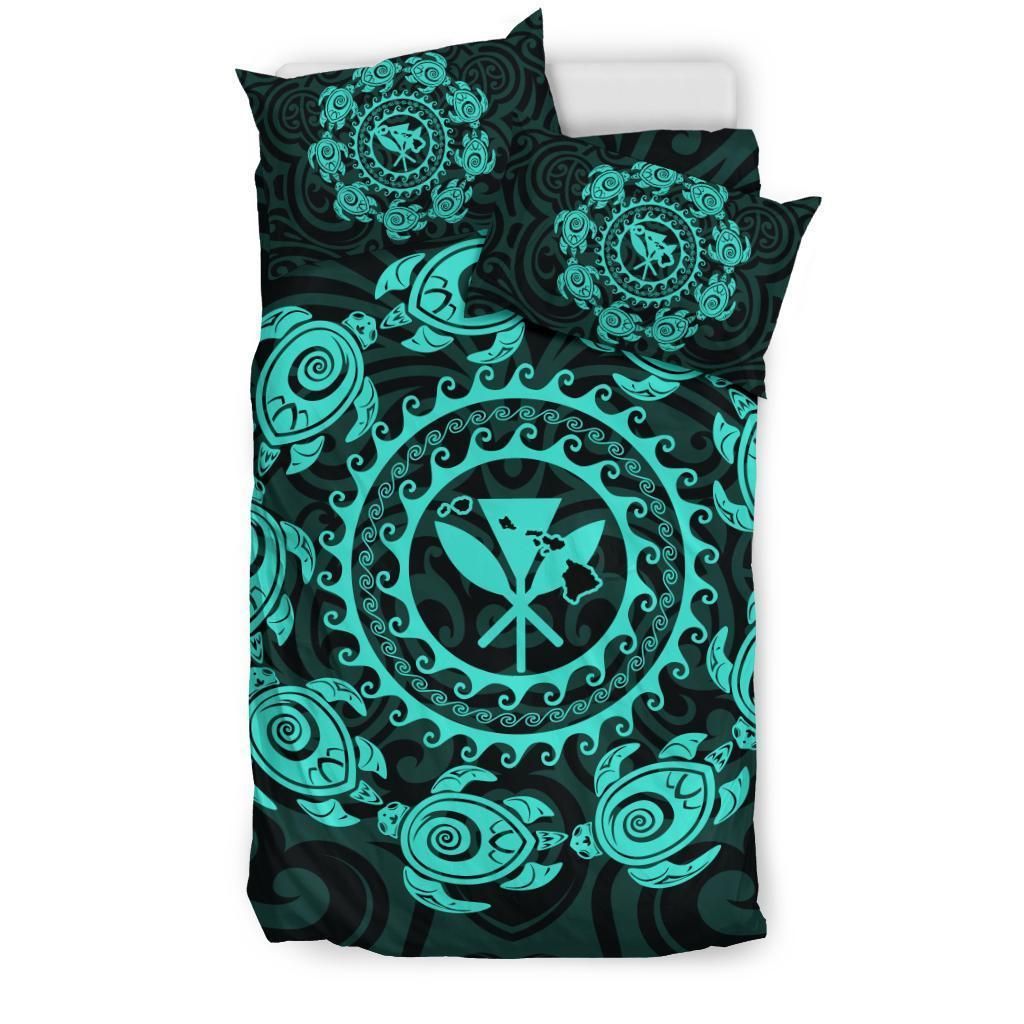 Map Kanaka Turtles Circle Style Turquoise Polynesian Duvet Cover Bedding Set map kanaka turtles circle style turquoise polynesian duvet cover bedding set 5027