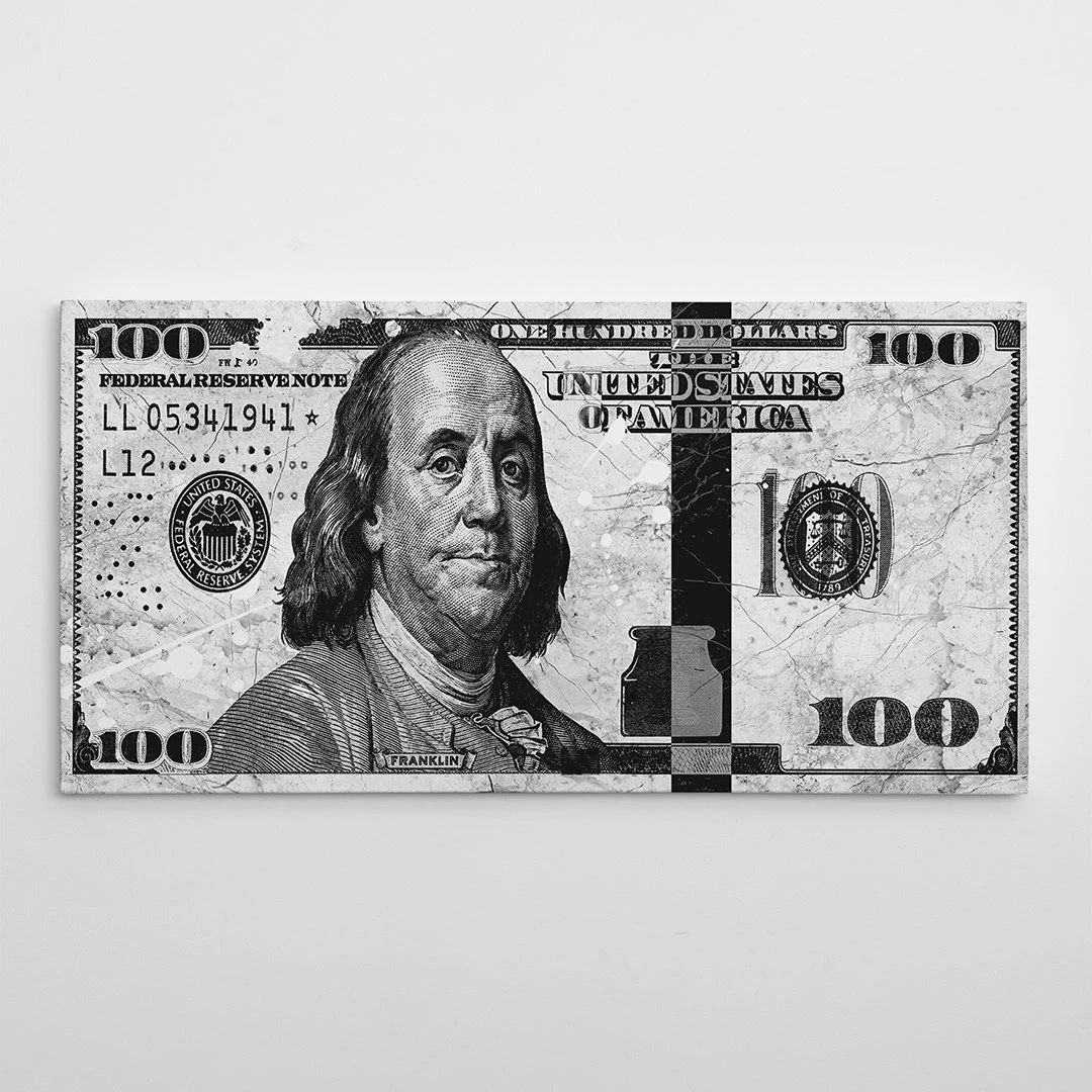 Marble Money Motivational Positive Canvas Print - Wall Art Decor marble money motivational positive canvas print wall art decor 7144