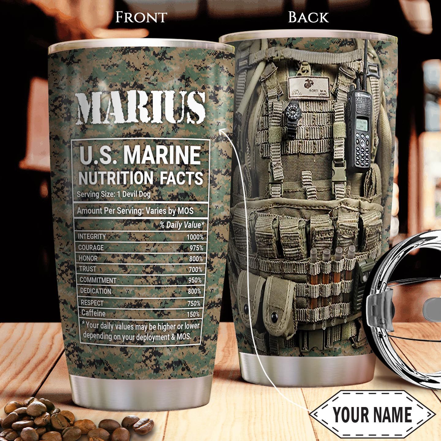 Marine Facts Personalized Stainless Steel Tumbler marine facts personalized stainless steel tumbler 3022