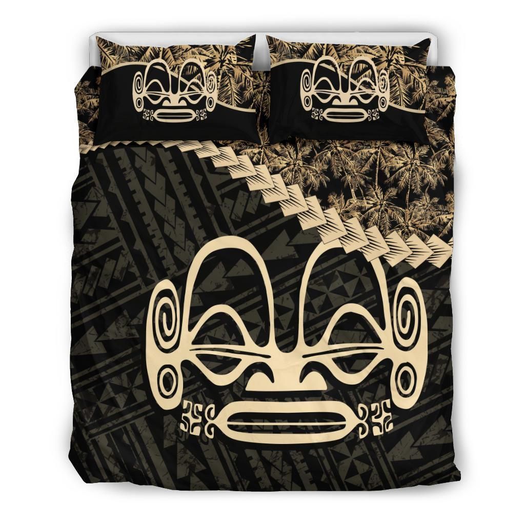 marquesas islands palm tree black bedding set bedroom decor 1713