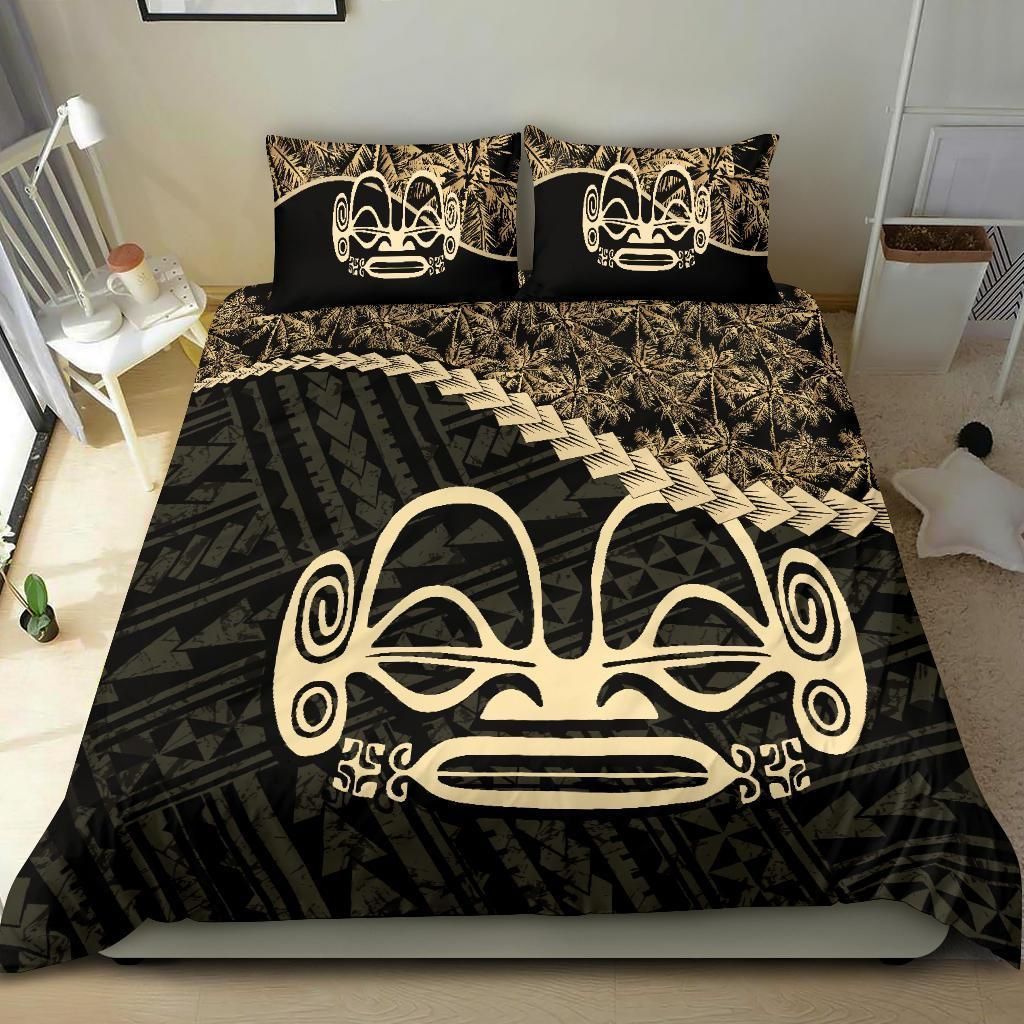 marquesas islands palm tree black bedding set bedroom decor 3125