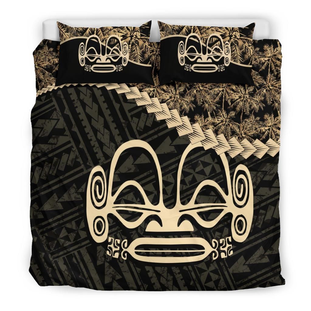 marquesas islands palm tree black bedding set bedroom decor 4539