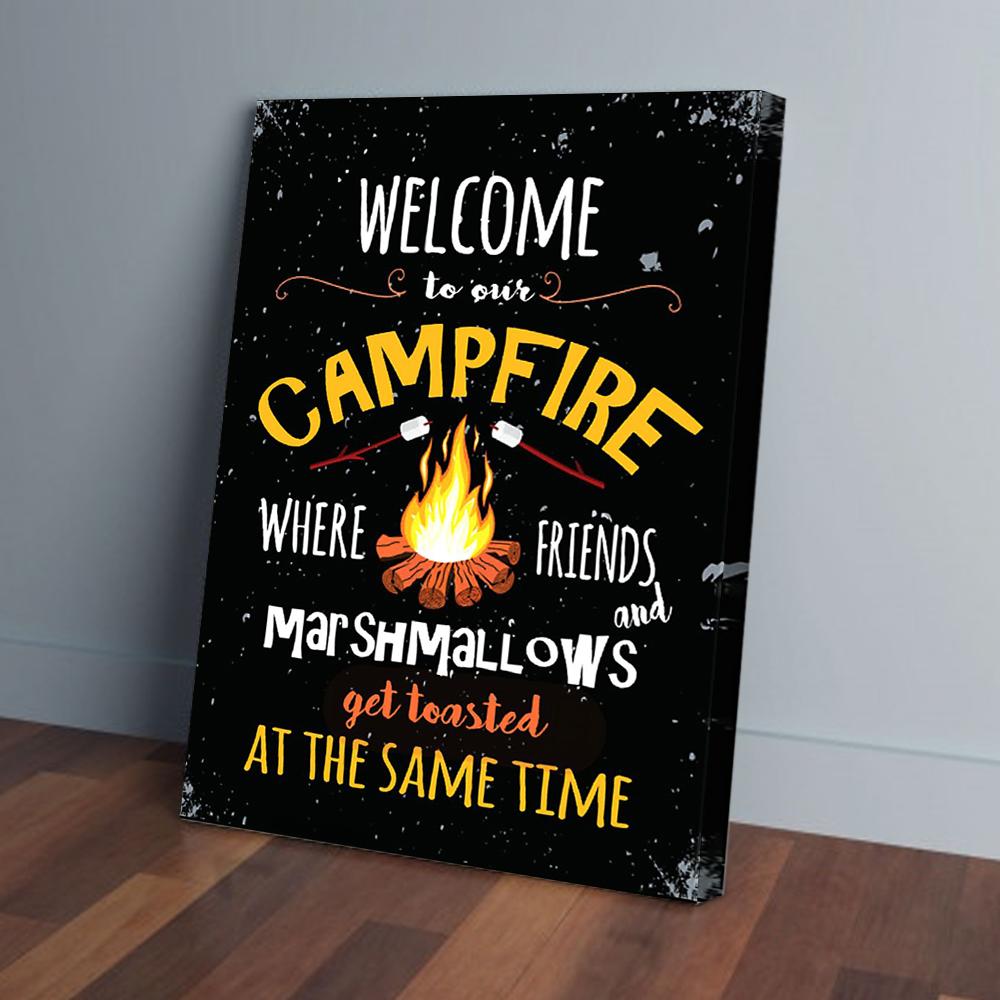 Marshmallow Camping Canvas Prints - Wall Art Decor marshmallow camping canvas prints wall art decor 1409