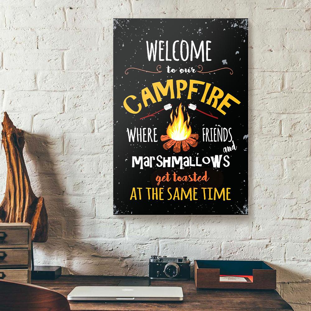 Marshmallow Camping Canvas Prints - Wall Art Decor marshmallow camping canvas prints wall art decor 3370