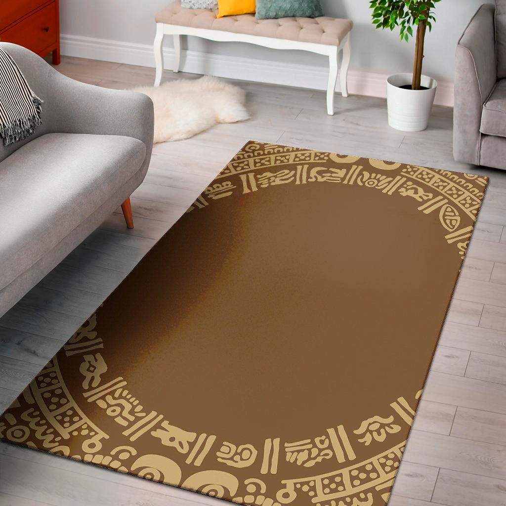 Mayan Circle Symbol Print Area Rug Floor Decor mayan circle symbol print area rug floor decor 3575