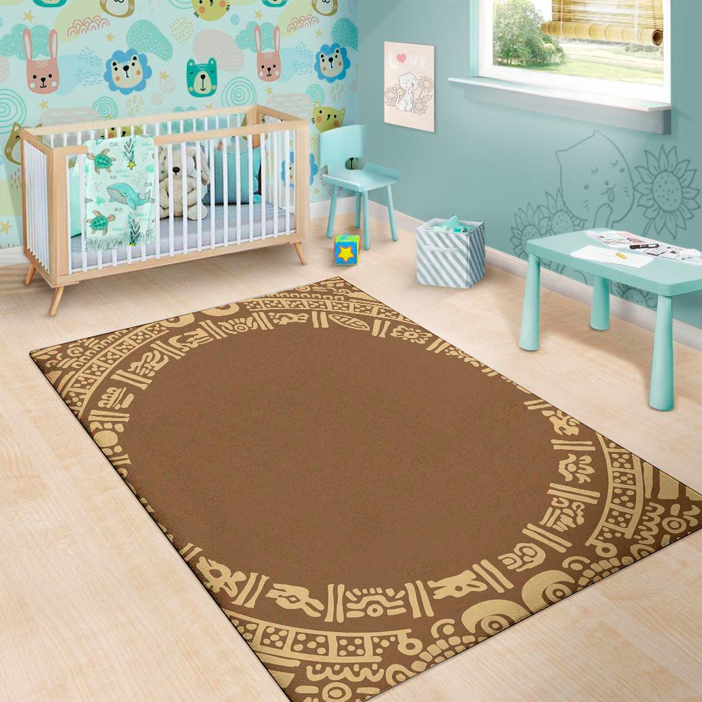 Mayan Circle Symbol Print Area Rug Floor Decor mayan circle symbol print area rug floor decor 5923